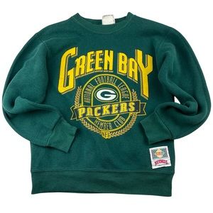 Vintage Kids Medium Sweatshirt Made in USA NFL Green Bay Packers by Nutmeg 1990s